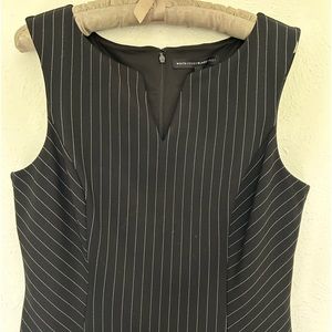 WHBM Pinstriped black top